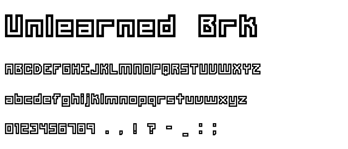 Unlearned BRK font